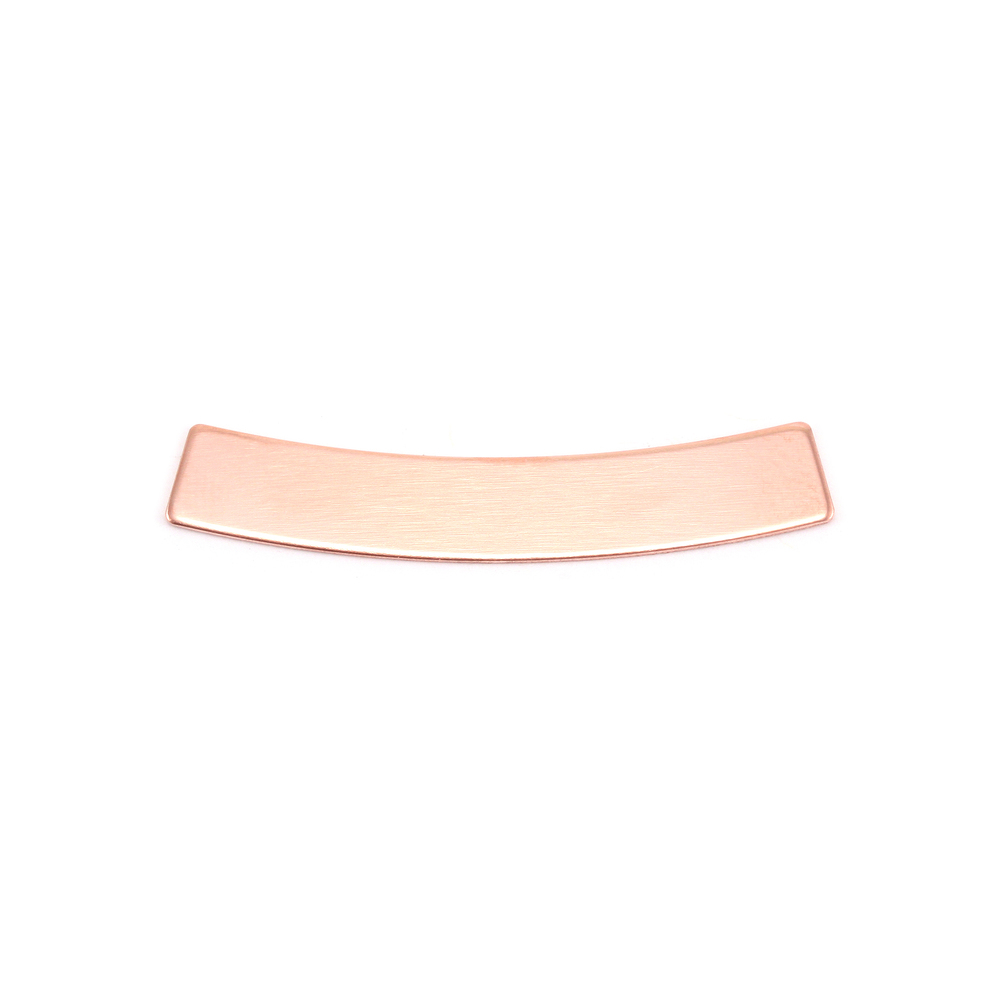 Metal Stamping Blanks Copper Curved Rectangle Bar, 30mm (1.18") x 5mm (.20"), 24g
